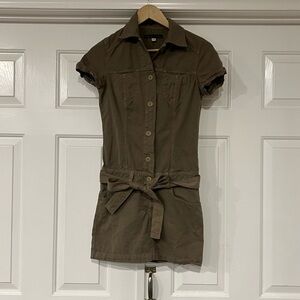 Ag Adriano Goldschmied Tan Button-Up Dress